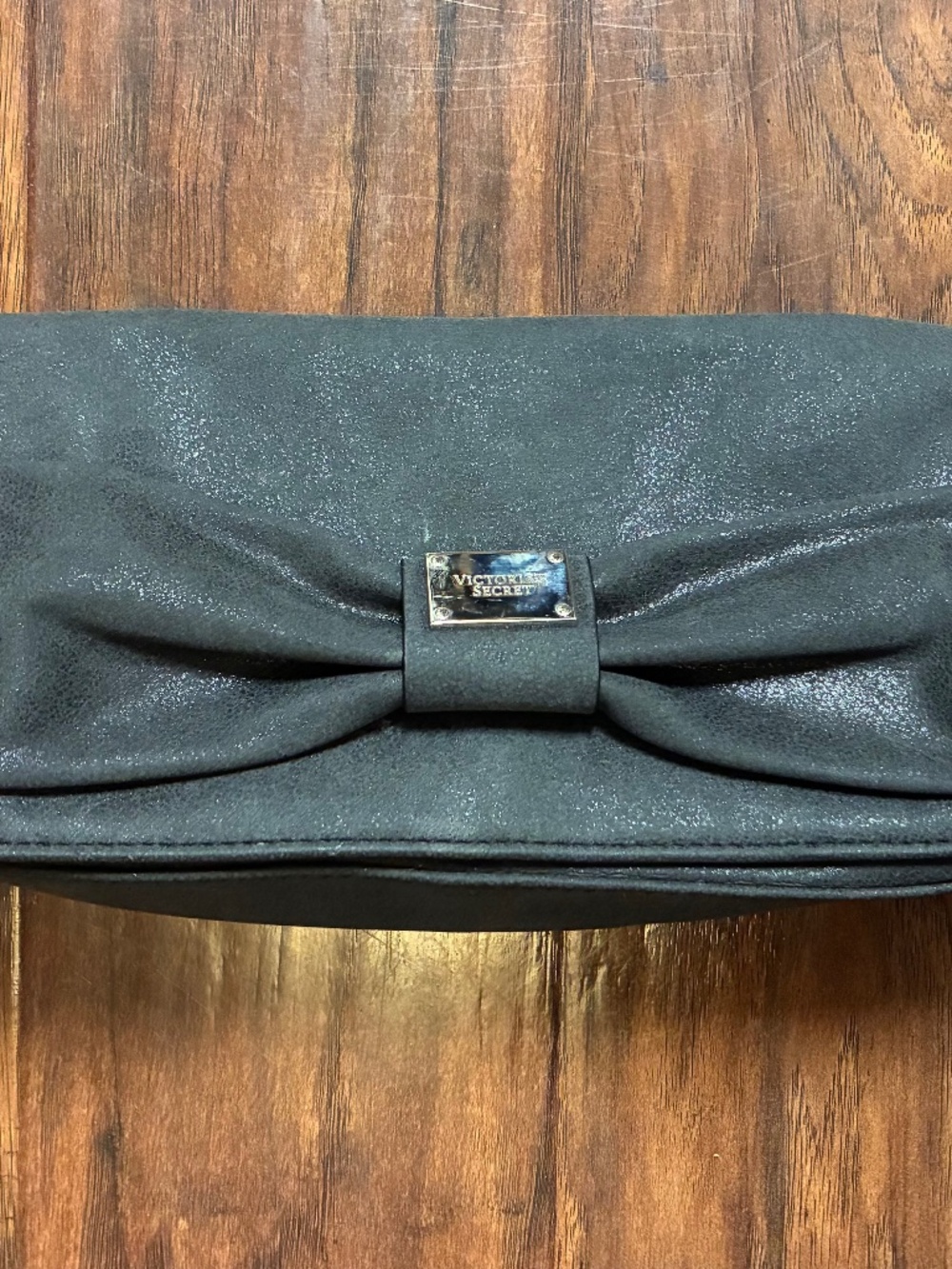 Vintage Victoria Secret Grey Studded Bow Clutch